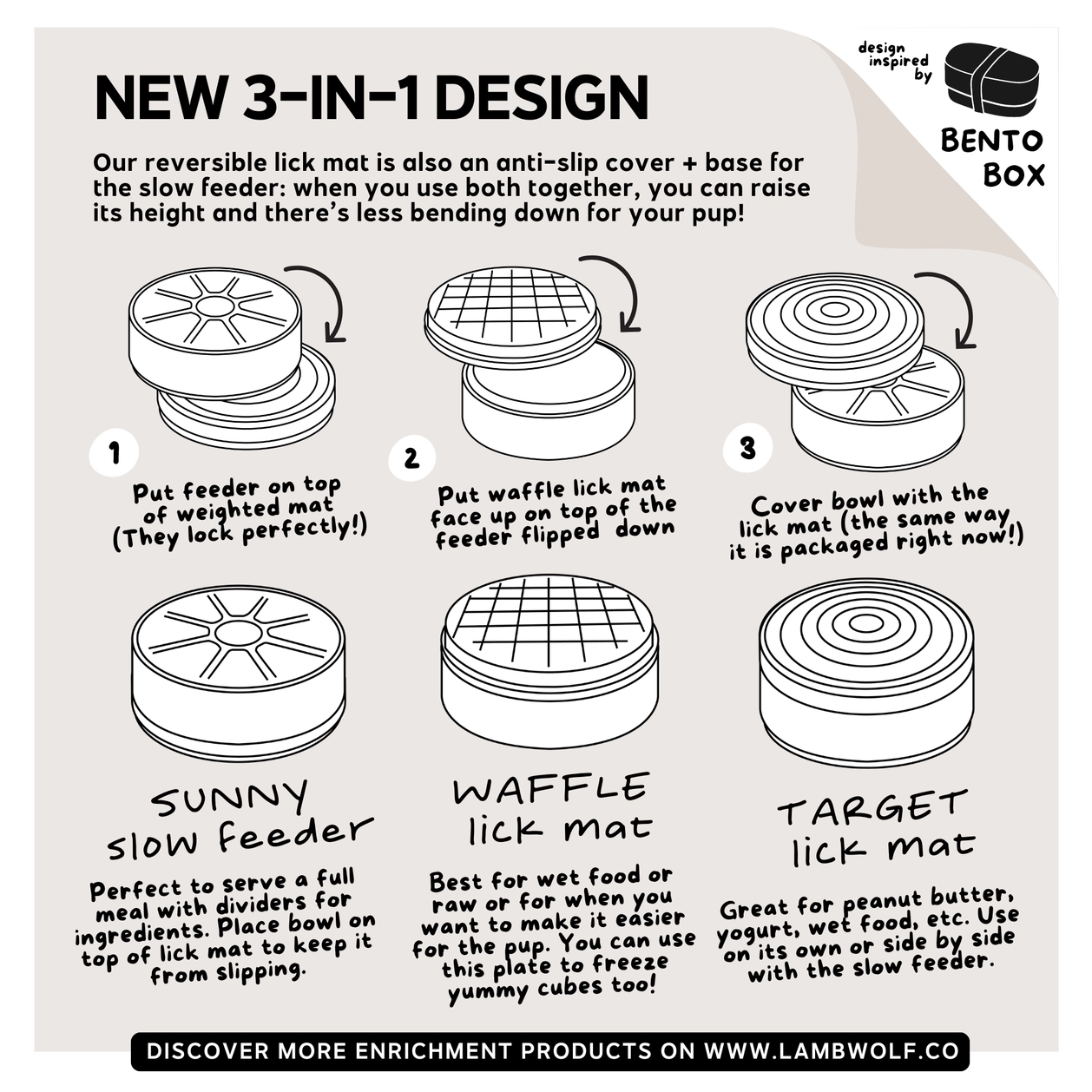 Tapis de léchage bento