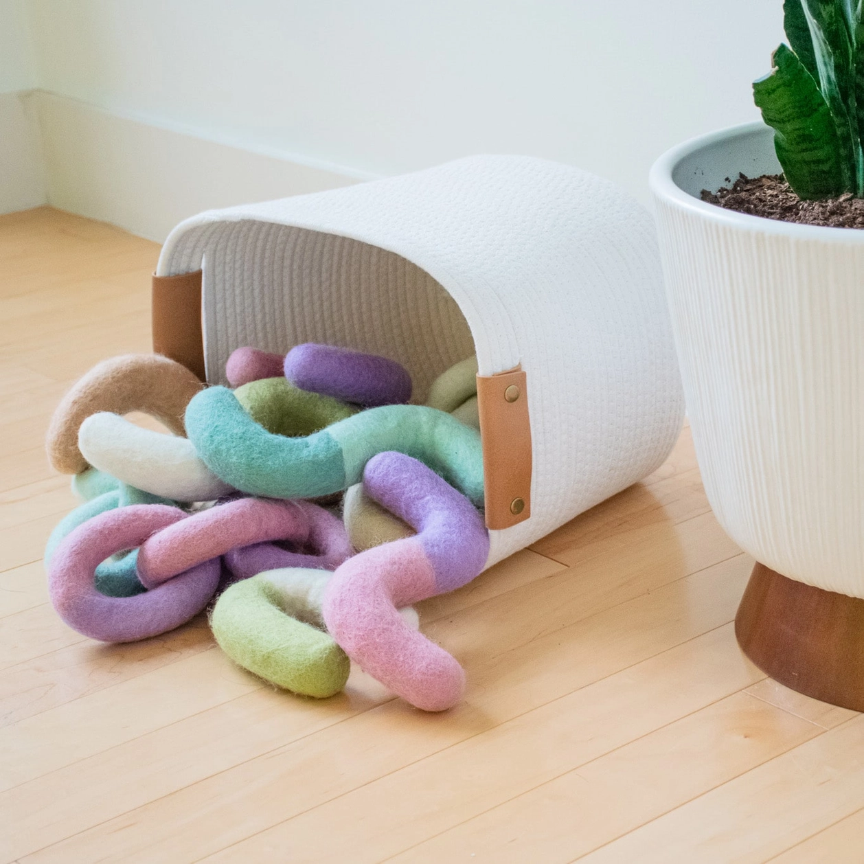 Jouet en laine fait main Noodle - Lilas-Peluche-Awoo-Muzon