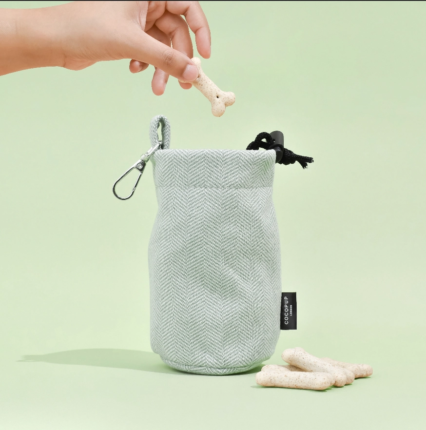 Pochette à friandises pour chien avec cordon de serrage - Sage Tweet - Muzon
