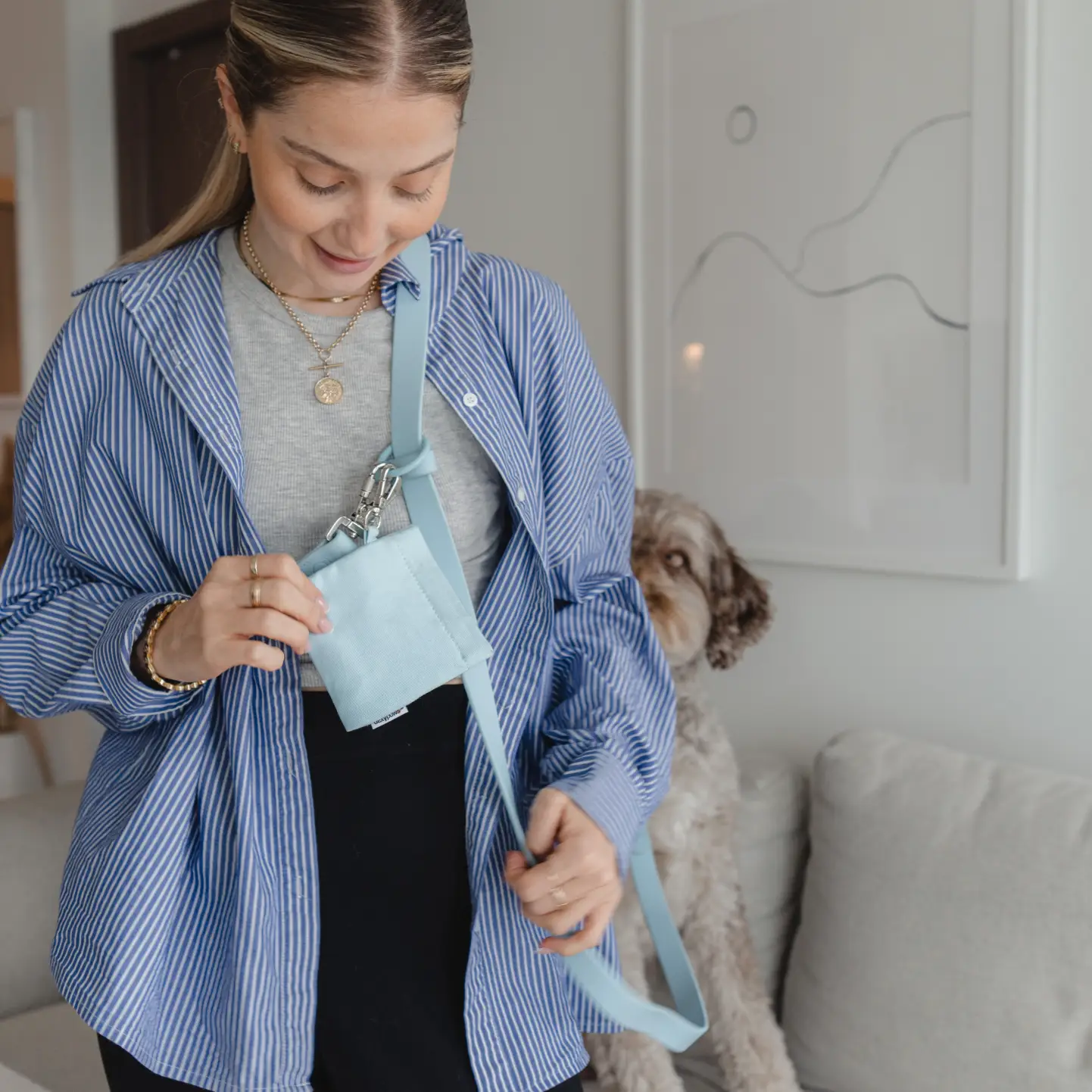 Pochette à friandises - Bleu ciel-Accessoires pour chien -Dexy Paws-Muzon