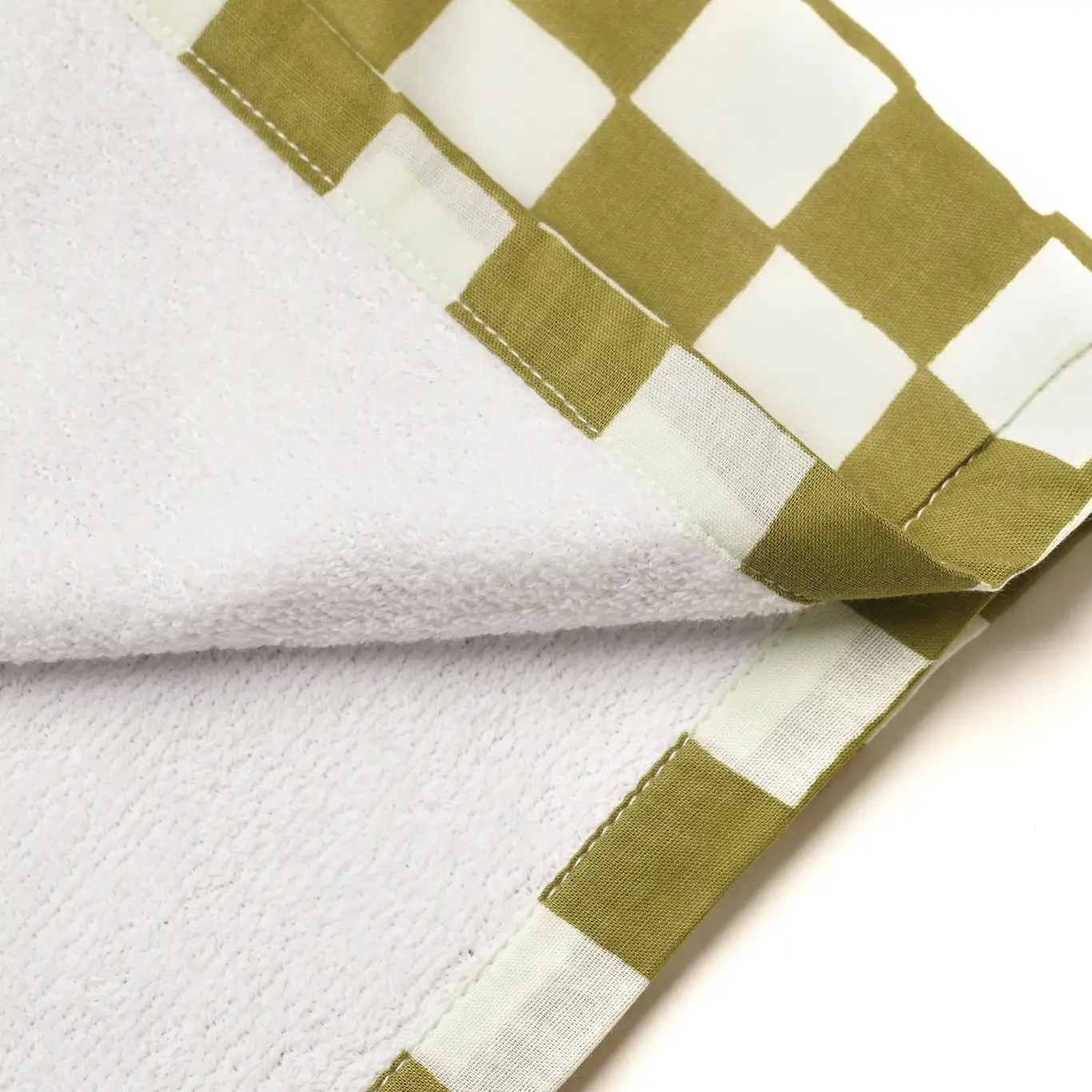 Serviette pour chien - Carreaux vert et blancs | Muzon
