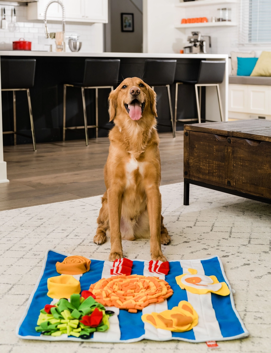 Tapis de fouille pour chien - Petit déjeuner interactif pour éveiller les sens | Marque Muzon
