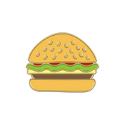 Charm pour collier chien en forme de burger, marque Furei Pets