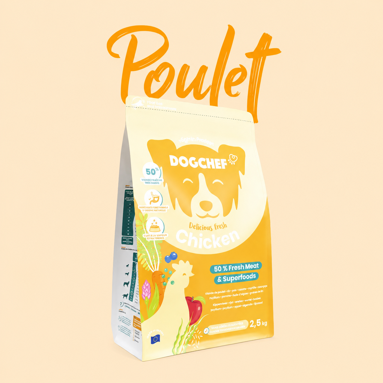 Croquettes pour chien - Poulet frais