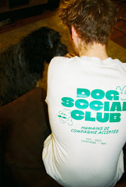 T-shirt "Dog social club" Blanc