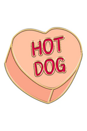 Dog collar charms - Hot dog heart