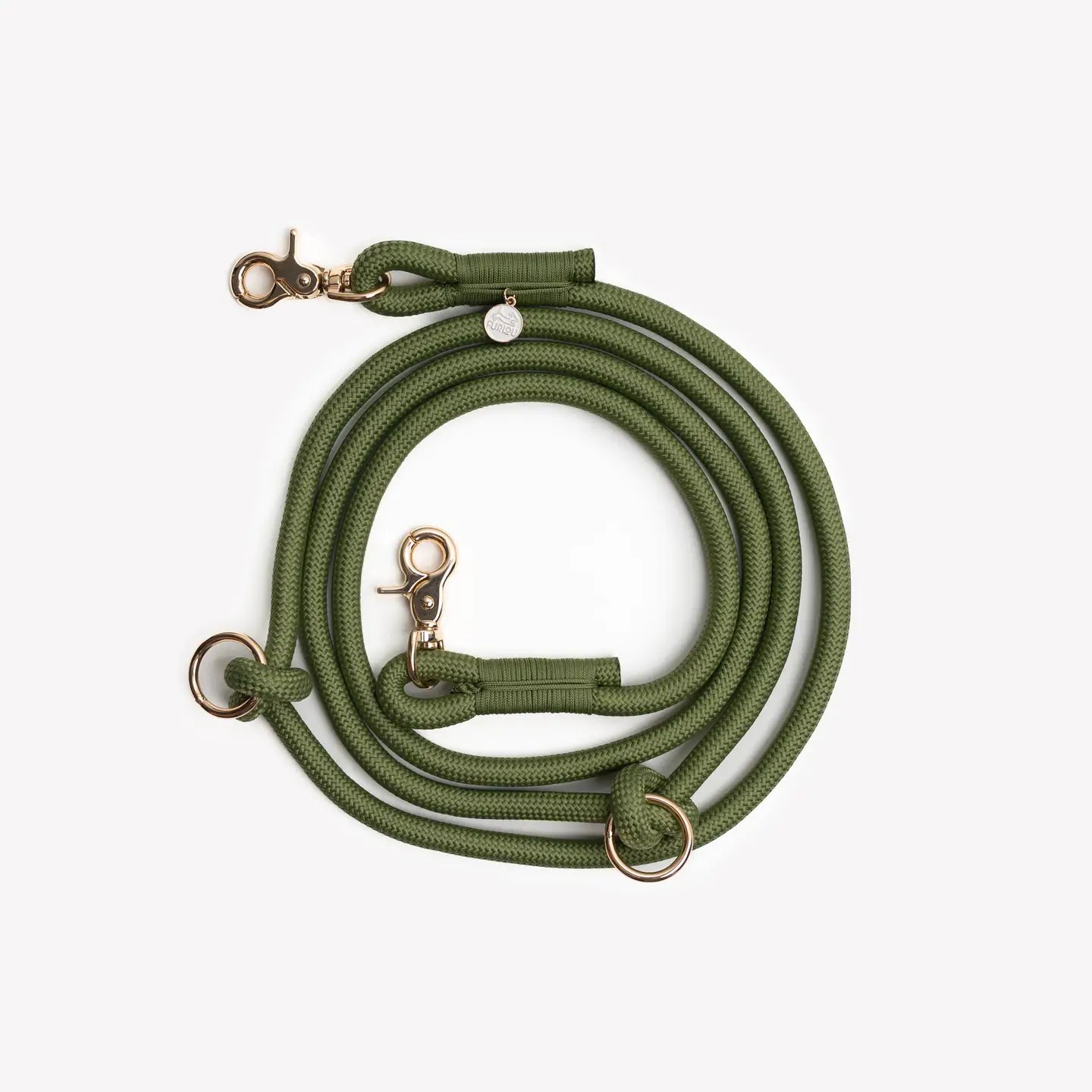 Laisse en corde tressée multi-positions - Vert