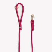 Laisse en corde tressée - Fuchsia