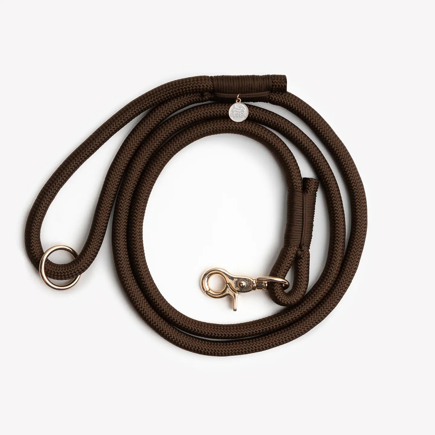 Laisse en corde tressée - Marron