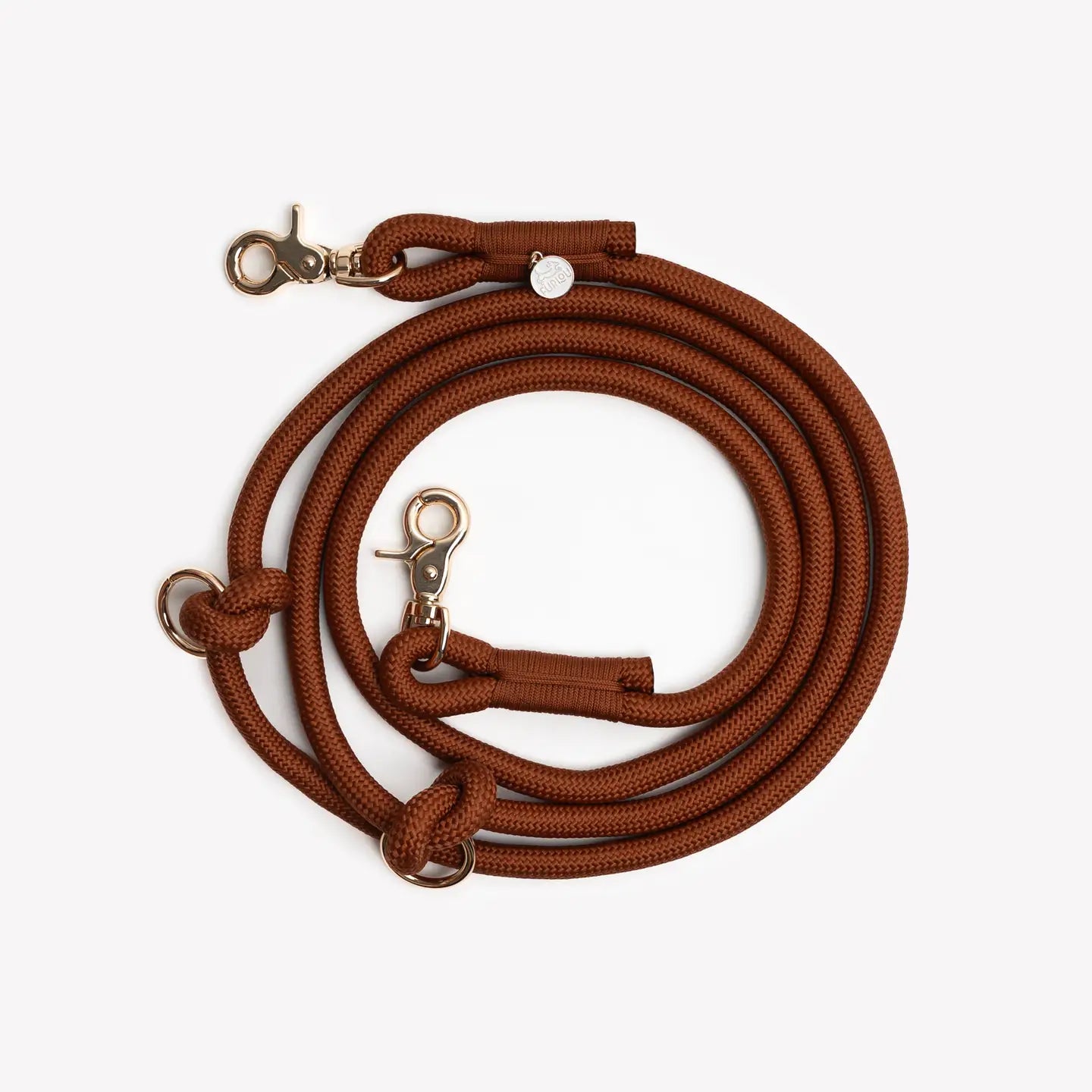 Laisse en corde tressée multi-positions - Argile