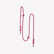 Laisse en corde tressée multi-positions - Fuchsia