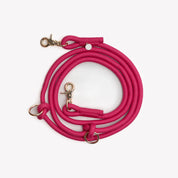 Laisse en corde tressée multi-positions - Fuchsia