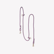 Laisse en corde tressée multi-positions - Lilas