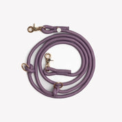 Laisse en corde tressée multi-positions - Lilas
