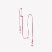 Laisse en corde tressée multi-positions - Rose