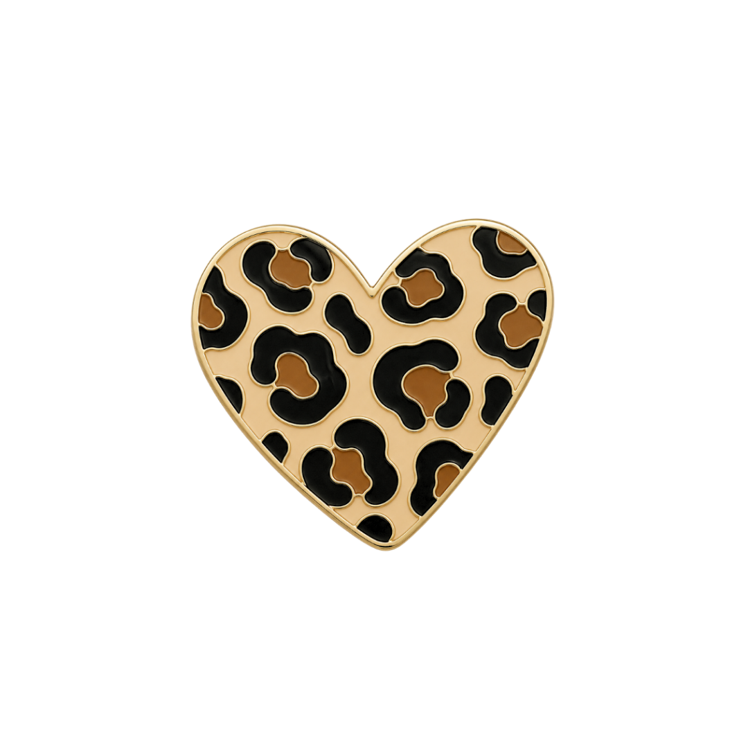 Charm pour collier chien coeur motif léopard, marque Furei Pets