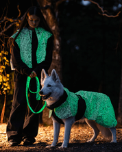 Imperméable réfléchissant pour chien - Noir et blanc tacheté