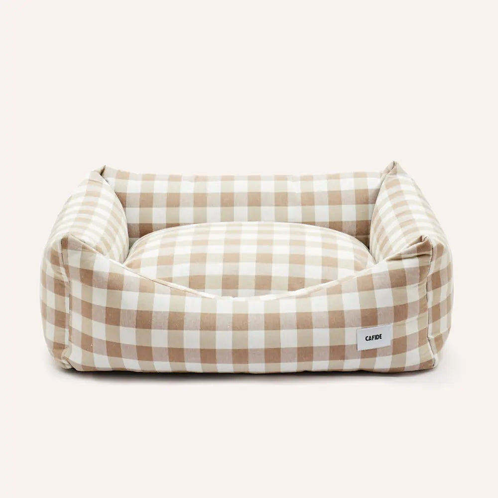 Canapé pour chien vichy - Beige