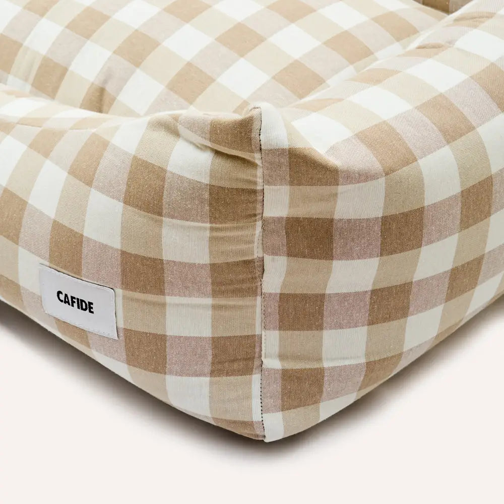 Canapé pour chien vichy - Beige
