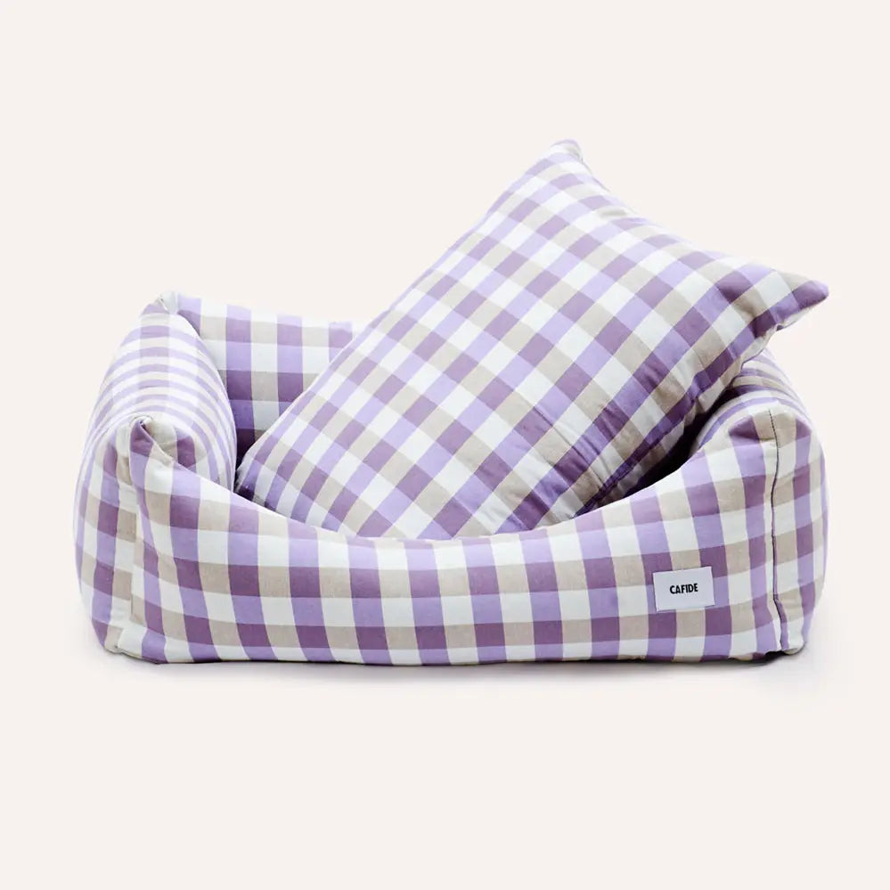 Canapé pour chien vichy - Violet