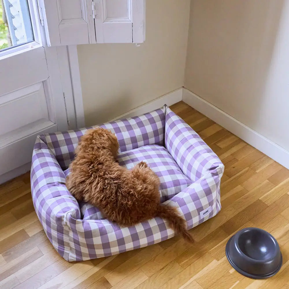 Canapé pour chien vichy - Violet