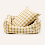 Canapé pour chien vichy - Moutarde