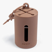 Distributeur de sacs à déjections en silicone - Mocha