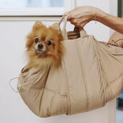 Sac de transport pour petits chiens - Crème