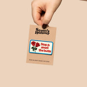 Badge thermocollant pour chien "Stop & smell the butts"