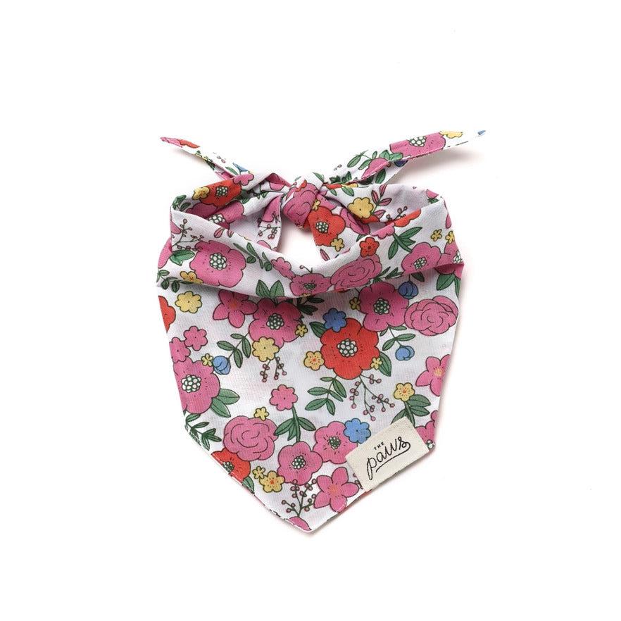 Collier Bandana pour chien multicolore - Motifs Fleurs Champêtre