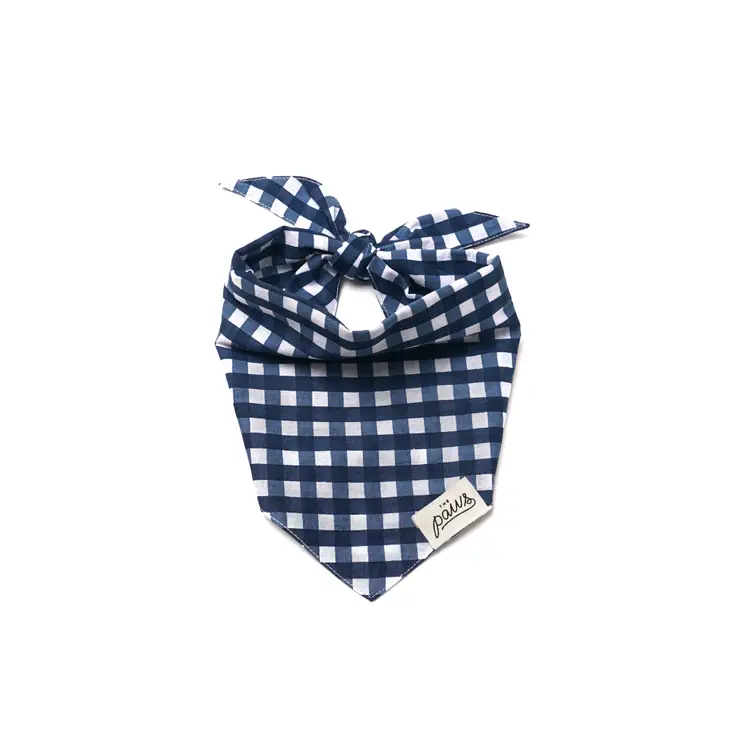 Bandana Collier pour chien - Carreaux Bleu et Blanc