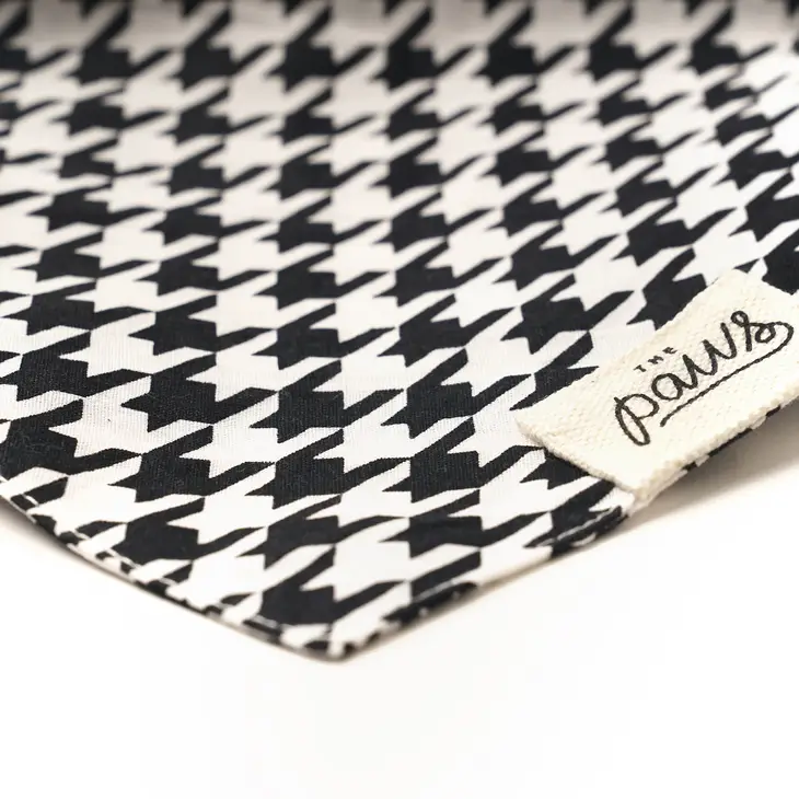 Bandana pour chien - Motifs Pied de poule Noir et Blanc