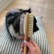 Brosse double face pour chiens à poils longs et mi-longs-Soins-Toutou-Muzon