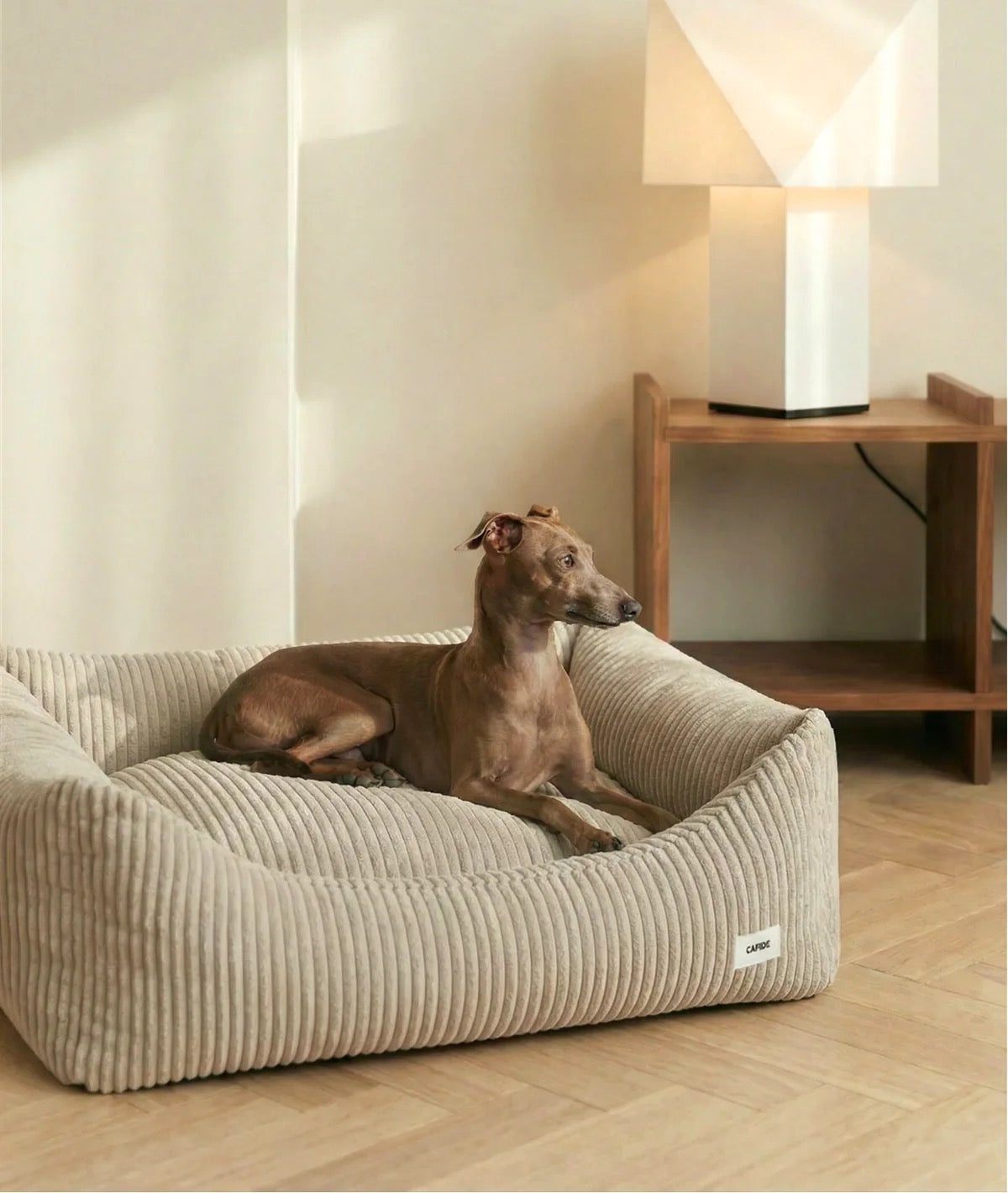 Corduroy Dog Sofa - Green