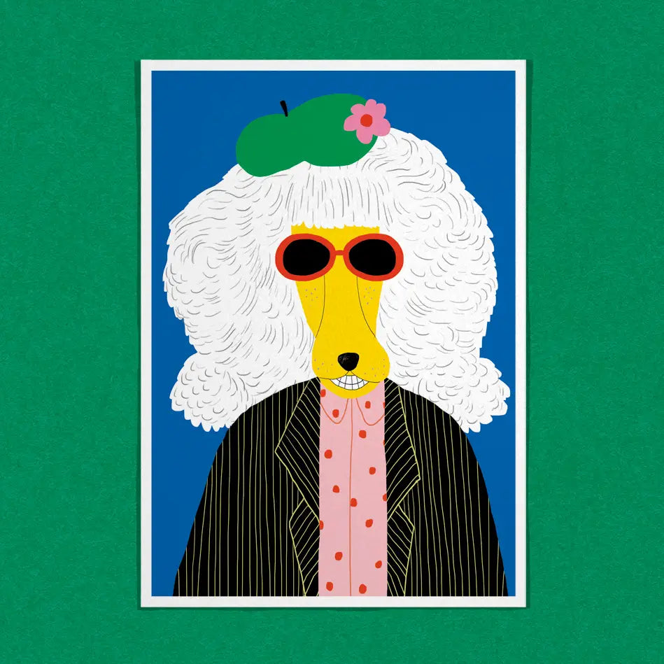 Carte Postale - Chien chic