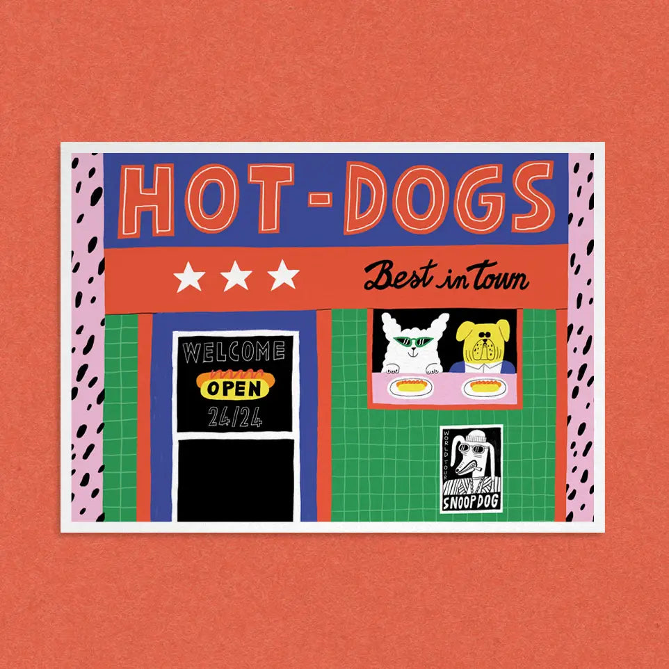 Carte Postale - Hot dogs