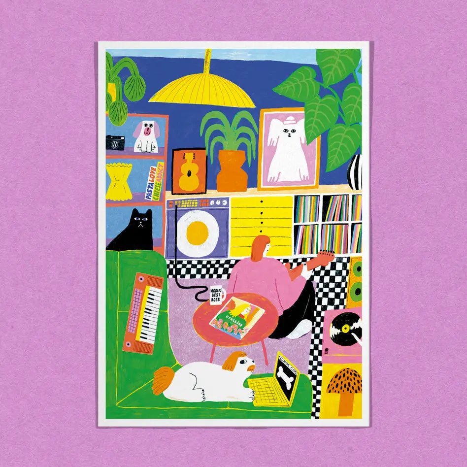 Carte Postale - La joueuse de guitare