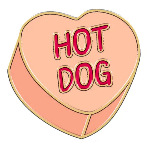 Charms pour collier chien - Hot dog coeur