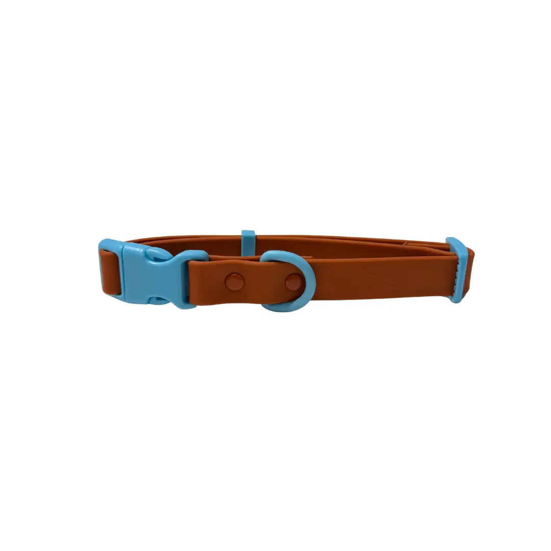 Wasserdichtes Halsband – Schokoblau