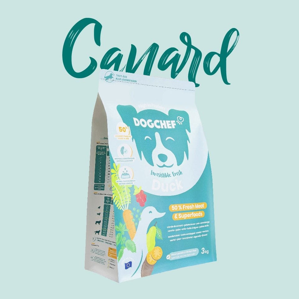 Croquettes pour chien adultes - Canard frais-Croquettes-Dog Chef-Muzon
