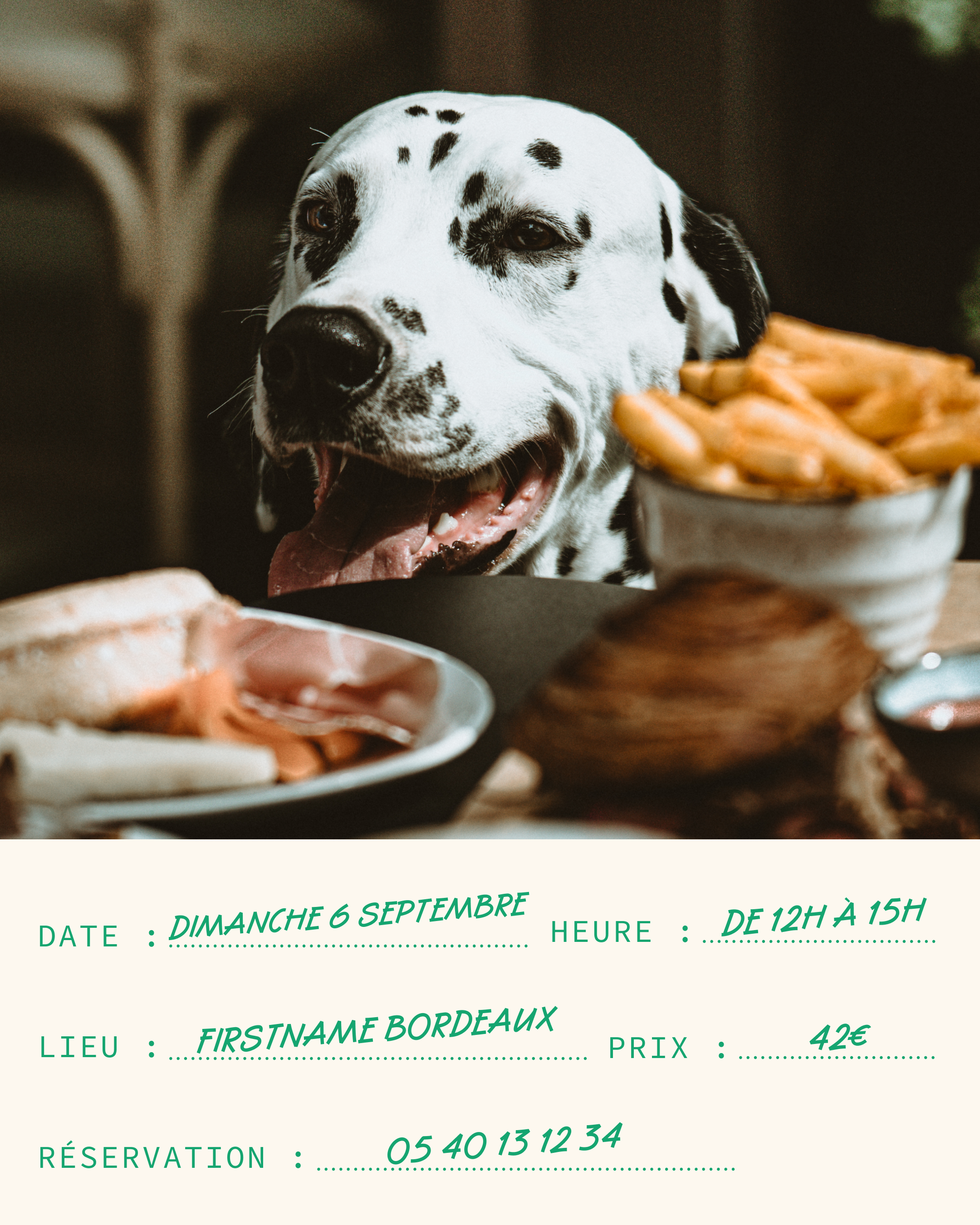Doggy brunch au FirstName Bordeaux - 06.09.2026