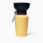 Gourde de voyage rétractable - Bleu marine et jaune