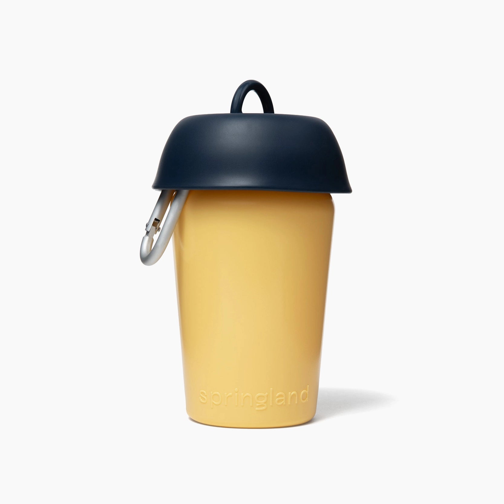Gourde de voyage rétractable - Bleu marine et jaune