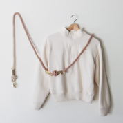 Laisse en corde mains libres - Antique Rose-Laisses-Furlou-Muzon