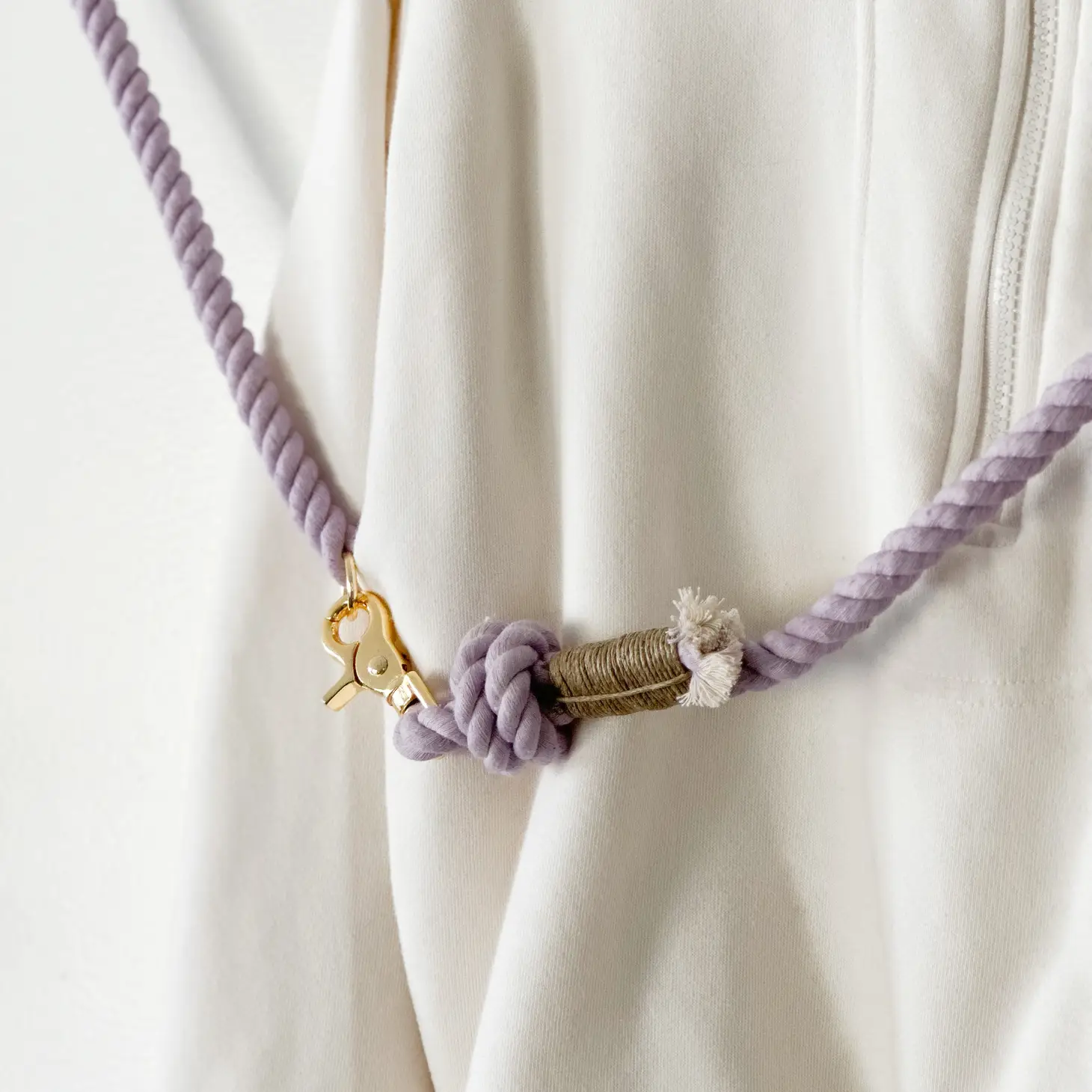 Laisse en corde mains libres - Lavender Fields-Laisses-Furlou-Muzon