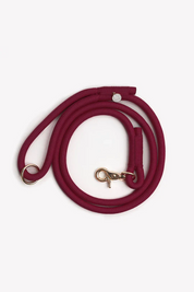 Braided rope leash - Bordeaux