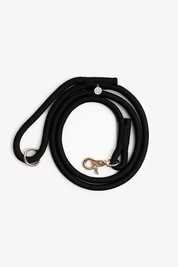 Braided rope leash - Black