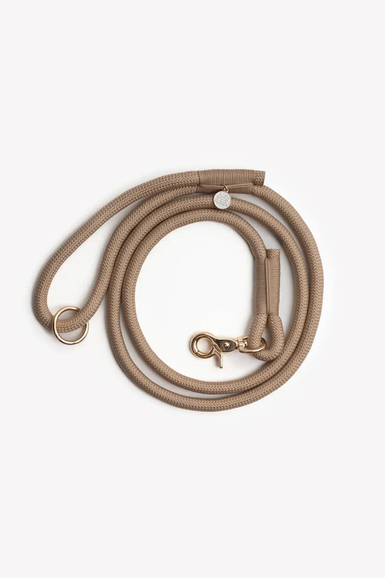 Braided Rope Leash - Sand
