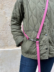 Waterproof multi-position leash - Raspberry