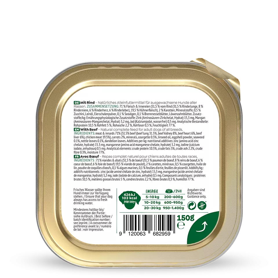 Pâté pour chien - Boeuf